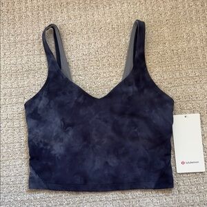 Lululemon Navy Blue Tie-Dye Sports Bra